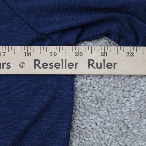 Under Armour The Tech Tee Shirt Mens Small Blue UA V-Neck Polyester S/S Pullover - Picture 11 of 12